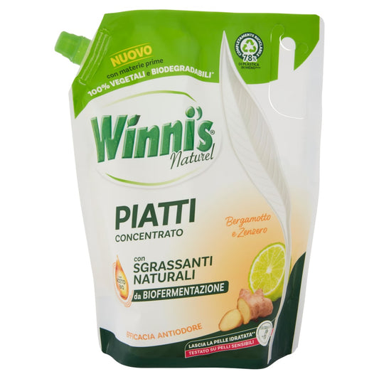 WINNI'S PIATTI CONCENTRATO ECORICARICA 900ML BERGAMOTTO E ZENZERO