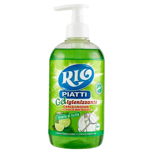 RIO PIATTI GEL IGIENIZZANTE 500ML CANCELLA ODORI CON ACETO DI MELE BIOLOGICO VERDELLO DI SICILIA