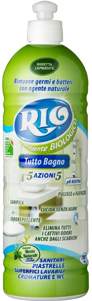 RIO BIOLOGICO TUTTO BAGNO 5 AZIONI 5 750ML PROFUMO MENTA NATURALE