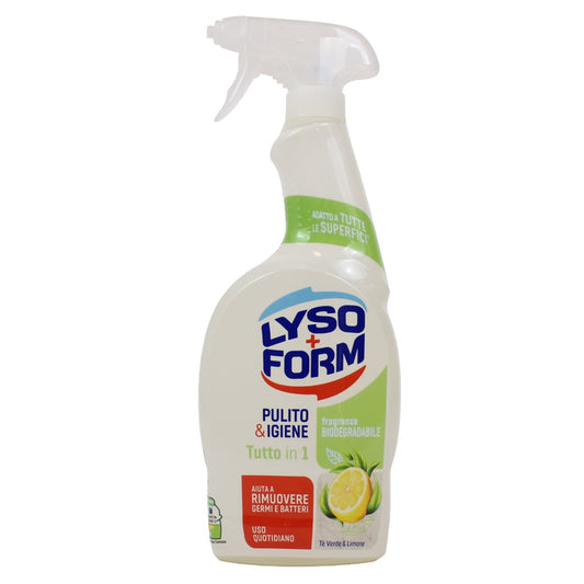 LYSOFORM DISINFETTA & PULISCE TUTTO IN 1 SPRAY 700ML TE' VERDE & LIMONE