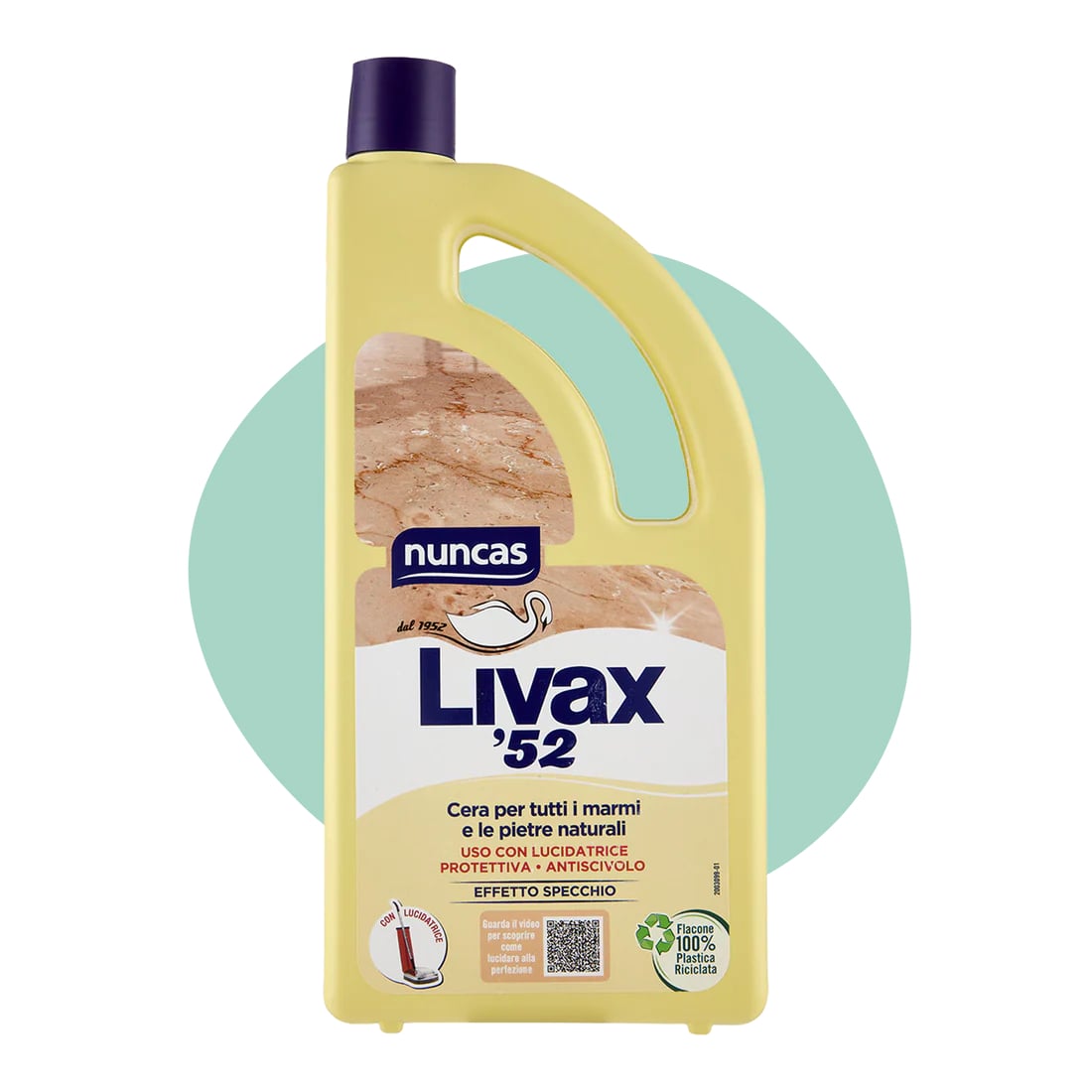 NUNCAS LIVAX 1L '52 CERA PER TUTTI I MARMI E LE PIETRE NATURALI EFFETTO SPECCHIO