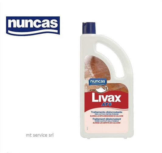 NUNCAS LIVAX 1LT AT6 TRATTAMENTO DISINCROSTANTE COTTO E PIETRE POROSE