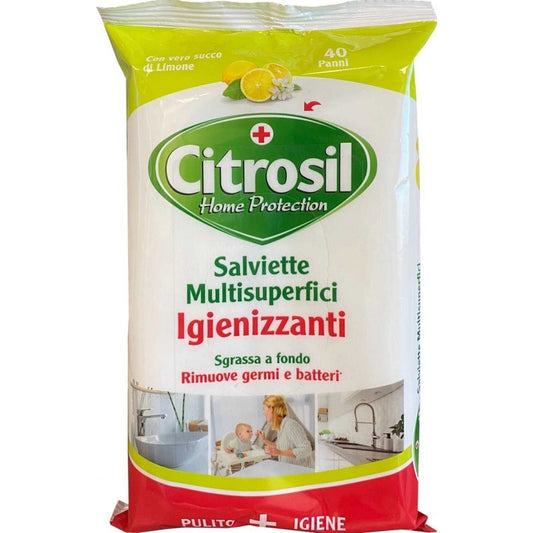CITROSIL SALVIETTE MULTISUPERFICI IGIENIZZANTI 40PZ LIMONE