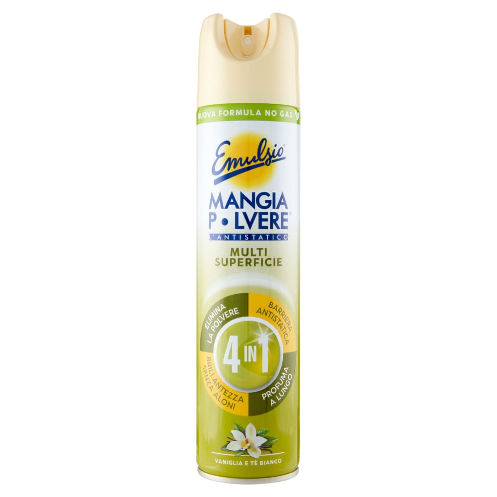 EMULSIO MANGIA POLVERE 300ML MULTISUPERFICIE 4IN1 VANIGLIA E TE' BIANCO