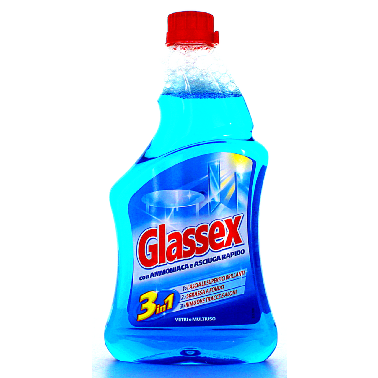 GLASSEX VETRI E MULTIUSO 3IN1 RICARICA 500ML CON AMMONIACA E ASCIUGA RAPIDO