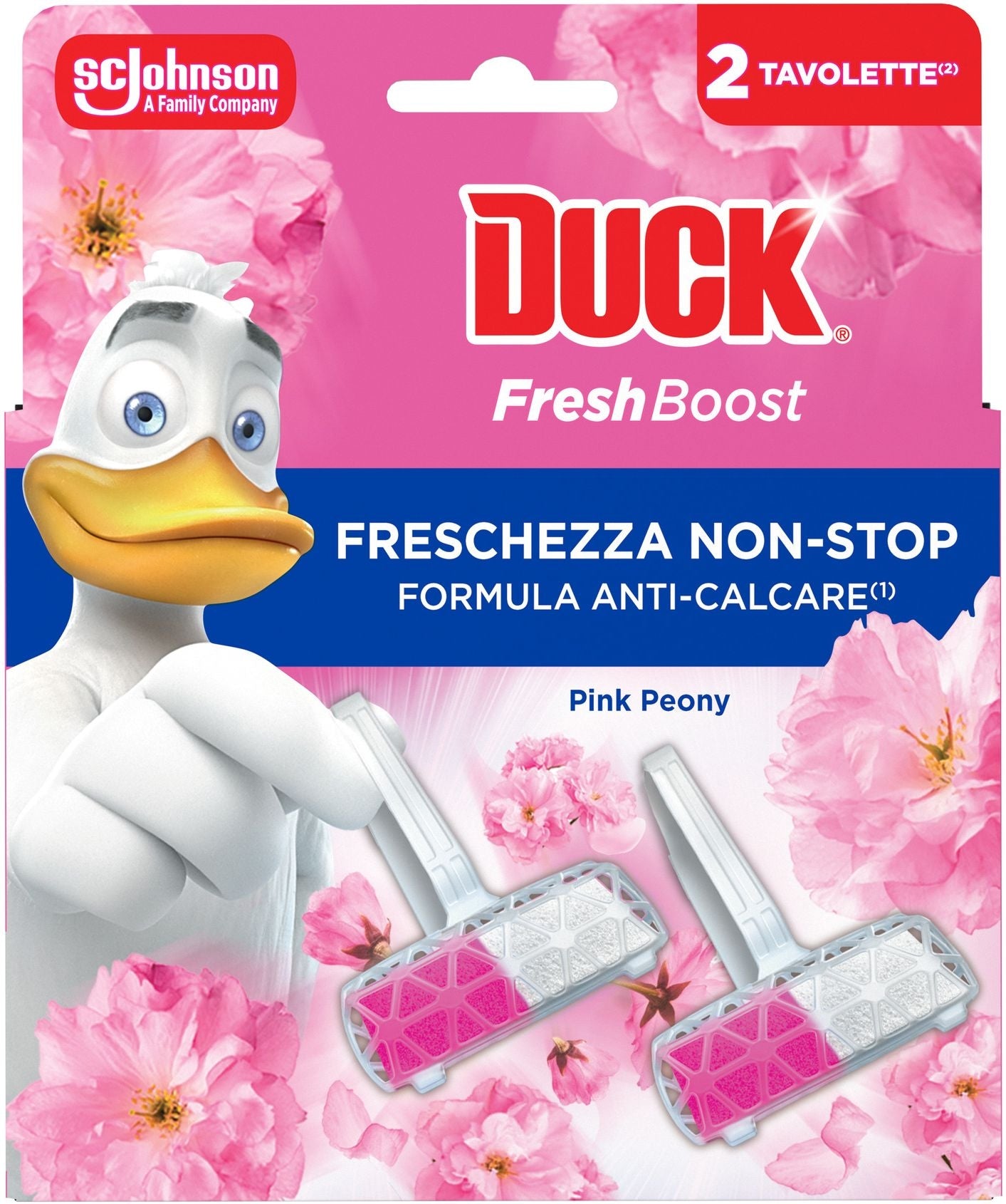 DUCK FRESH BOOST TAVOLETTA WC 2PZ PINK PEONY