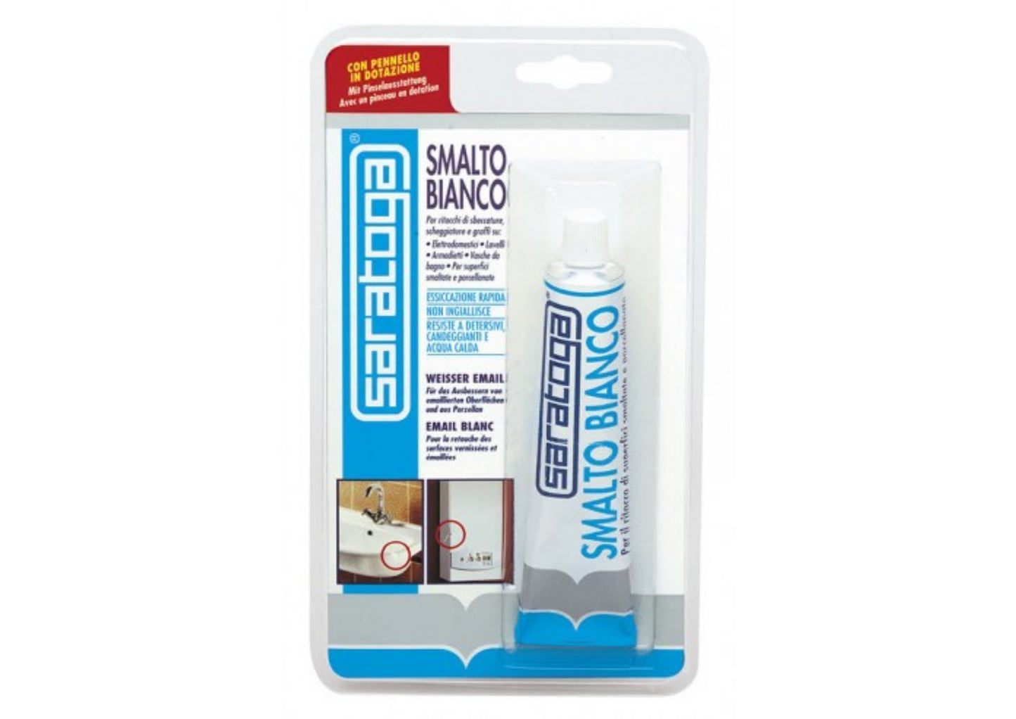 SARATOGA SMALTO BIANCO PER RITOCCHI IN TUBETTO 45GR