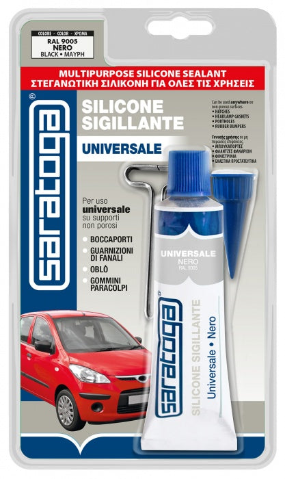SARATOGA SILICONE SIGILLANTE UNIVERSALE 60ML NERO