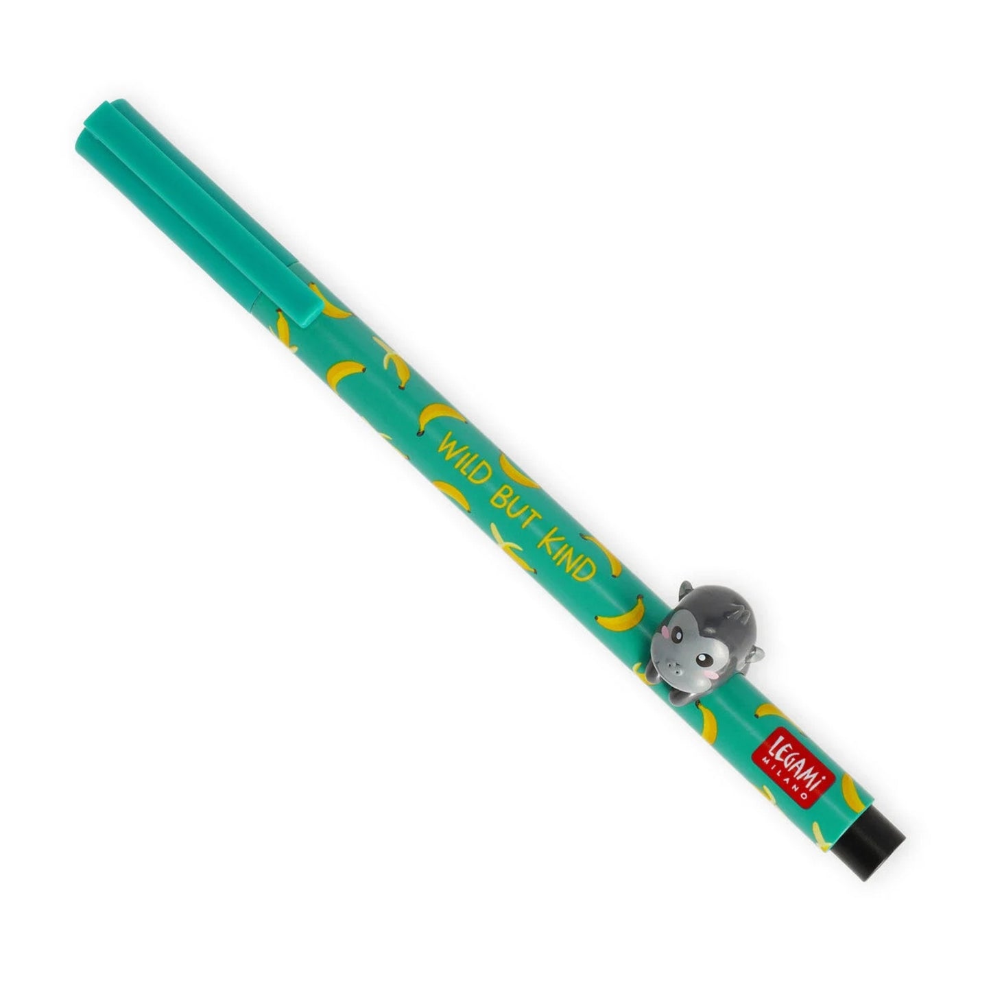 LEGAMI MILANO LOVELY FRIENDS PENNA GEL CON ANIMALETTO DECORATIVO GORILLA INCHIOSTRO NERO