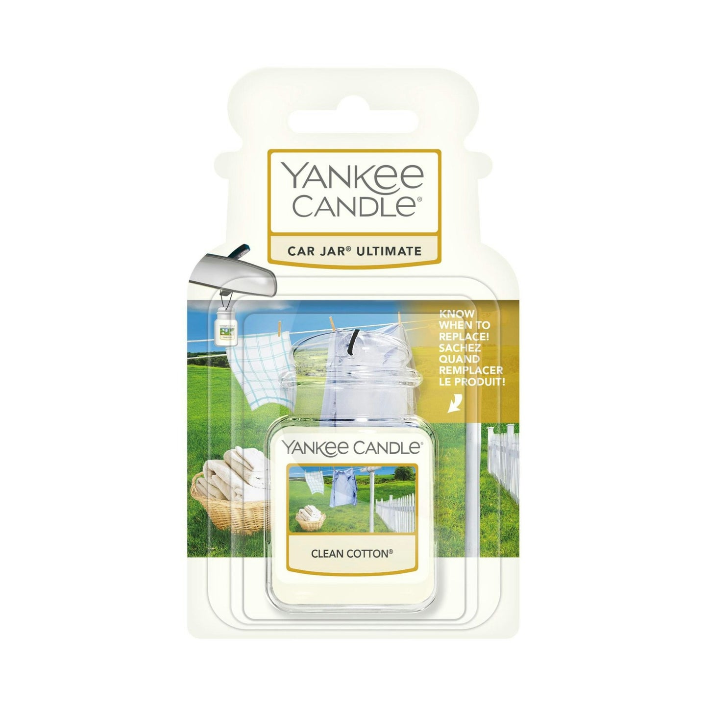 YANKEE CANDLE CAR JAR ULTIMATE CLEAN COTTON