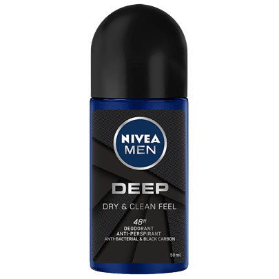 NIVEA MEN DEO ROLL-ON 50ML DEEP DRY & CLEAN FEEL