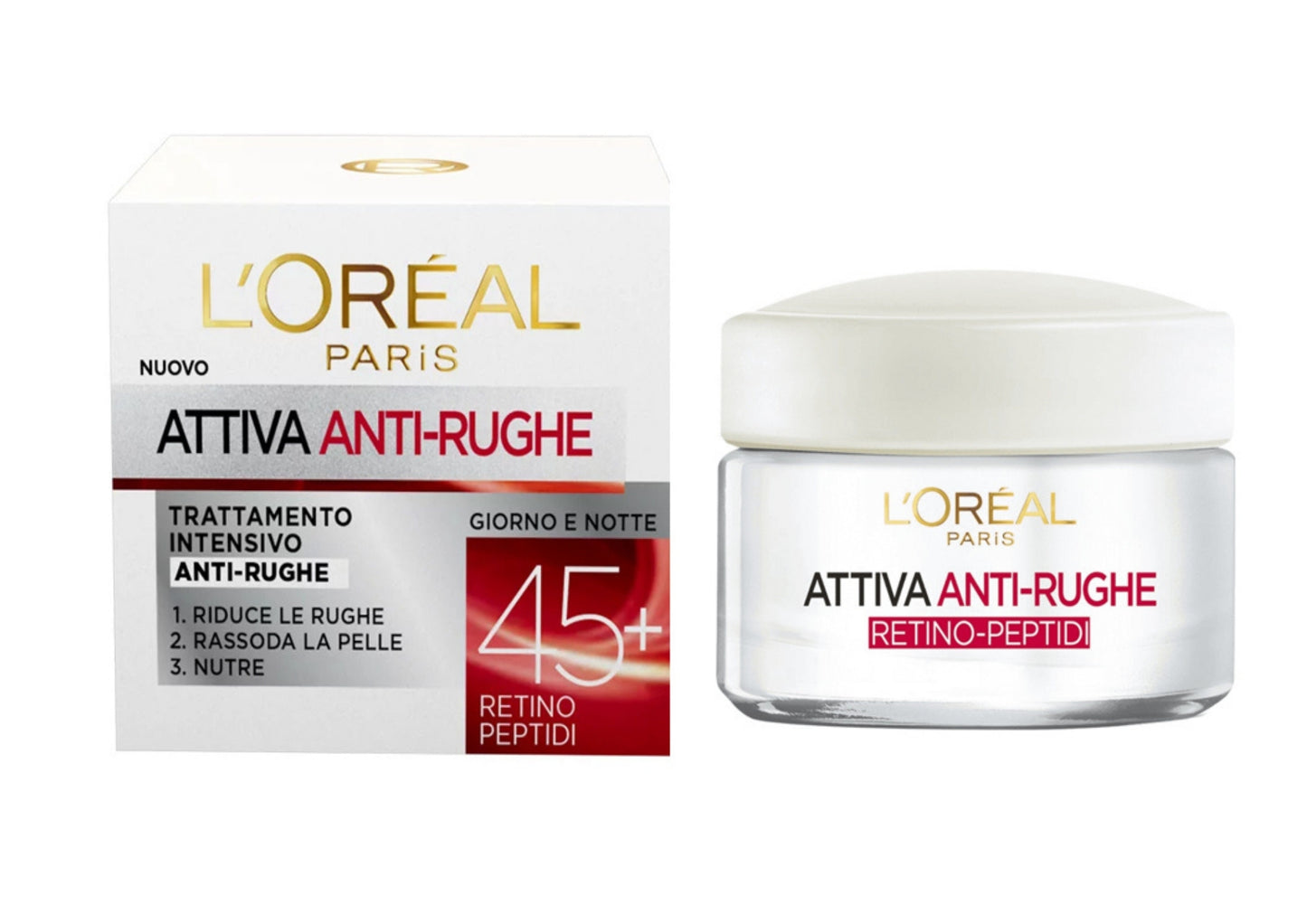 L'OREAL ATTIVA ANTI-RUGHE 45+ TRATTAMENTO INTENSIVO ANTI-RUGHE GIORNO E NOTTE 50ML