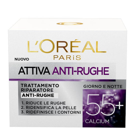 L'OREAL ATTIVA ANTI-RUGHE 55+ TRATTAMENTO RIPARATORE 50ML