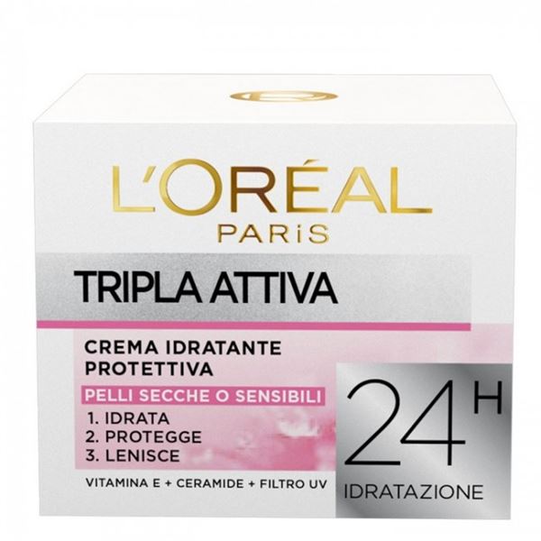 L'OREAL TRIPLA ATTIVA 24H PELLI SECCHE E SENSIBILI 50ML