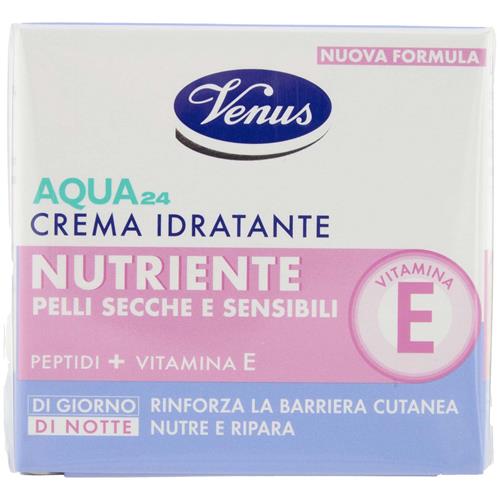 VENUS AQUA24 CREMA IDRATANTE NUTRIENTE PEPTIDI + VITAMINA E 50ML PELLI SECCHE E SENSIBILI