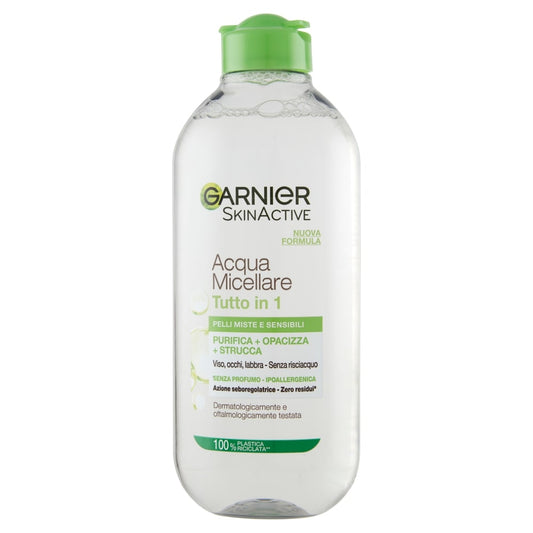 GARNIER ACQUA MICELLARE 400ML TUTTO IN 1 PELLI MISTE E SENSIBILI