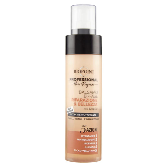 BIOPOINT BALSAMO BI-FASE SPRAY 200ML RIPARAZIONE & BELLEZZA ULTRA RISTRUTTURANTE CAPELLI FRAGILI E DANNEGGIATI