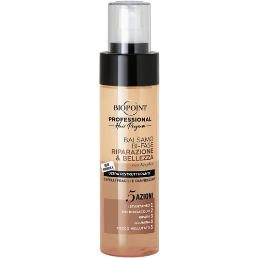 BIOPOINT BALSAMO BI-FASE SPRAY 200ML RIPARAZIONE & BELLEZZA ULTRA RISTRUTTURANTE CAPELLI FRAGILI E DANNEGGIATI