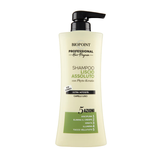 BIOPOINT SHAMPOO 400ML LISCIO ASSOLUTO 5 AZIONI CAPELLI LISCI