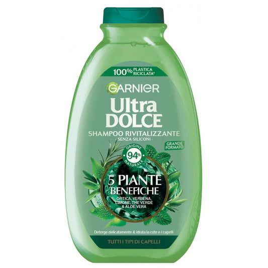 GARNIER ULTRA DOLCE SHAMPOO 400ML 5 PIANTE BENEFICHE