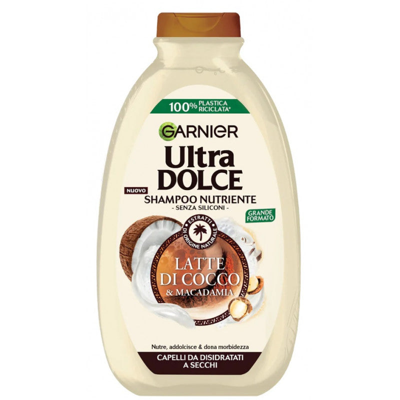 GARNIER ULTRA DOLCE SHAMPOO 400ML LATTE DI COCCO & MACADAMIA