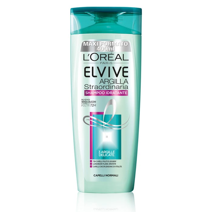 L'OREAL ELVIVE SHAMPOO 400ML ARGILLA STRAORDINARIA IDRATANTE