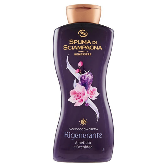 SPUMA DI SCIAMPAGNA BAGNODOCCIA CREMA 650ML RIGENERANTE AMETISTA E ORCHIDEA