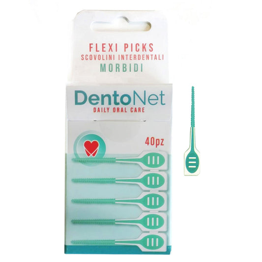 DENTONET FLEXI PICKS SCOVOLINI INTERDENTALI MORBIDI 40PZ