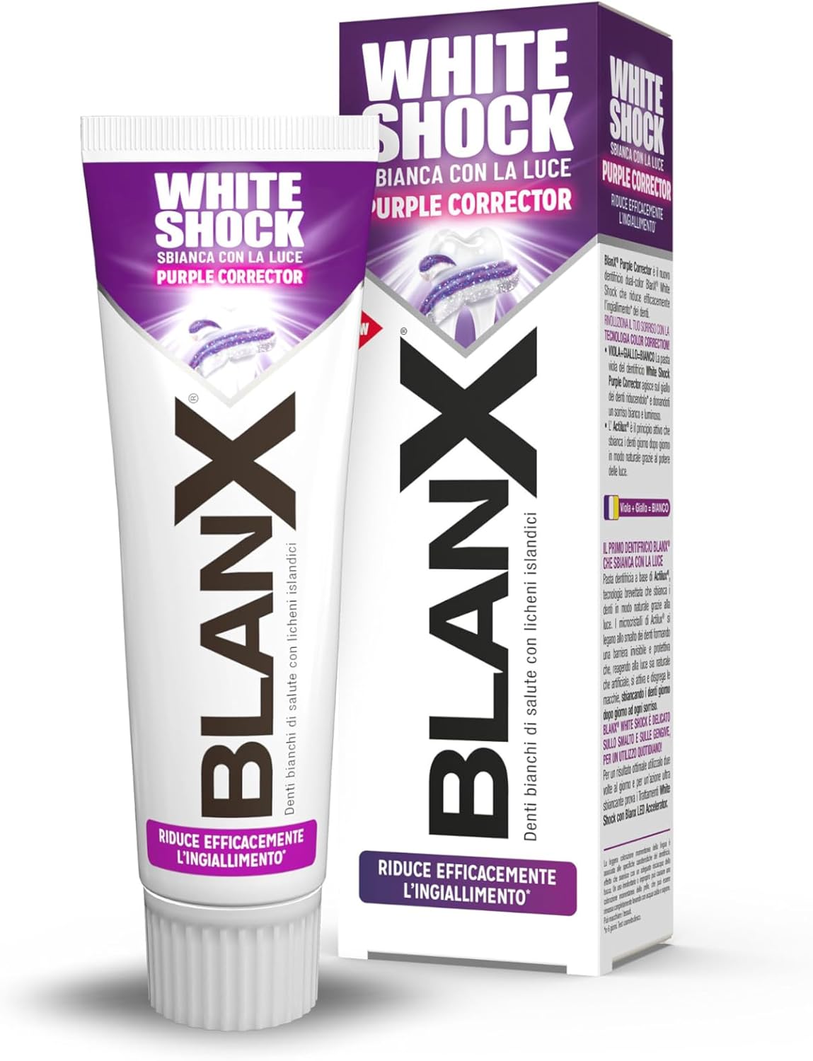 BLANX DENTIFRICIO 75ML WHITE SHOCK PURPLE CORRECTOR