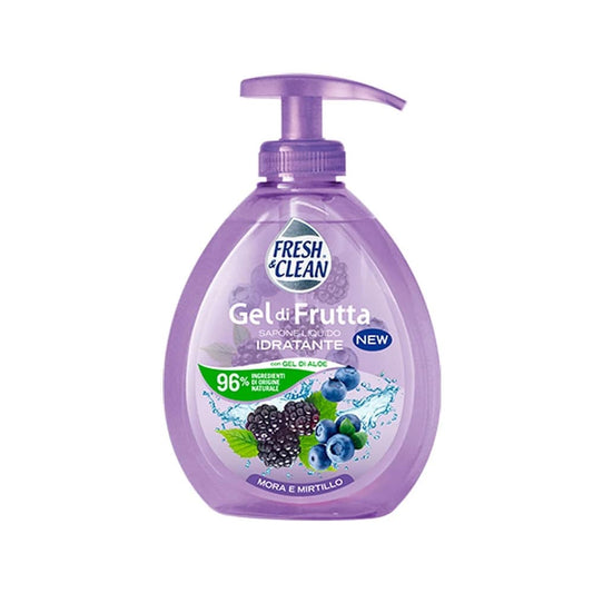 FRESH&CLEAN SAPONE LIQUIDO 300ML GEL DI FRUTTA MORA E MIRTILLO