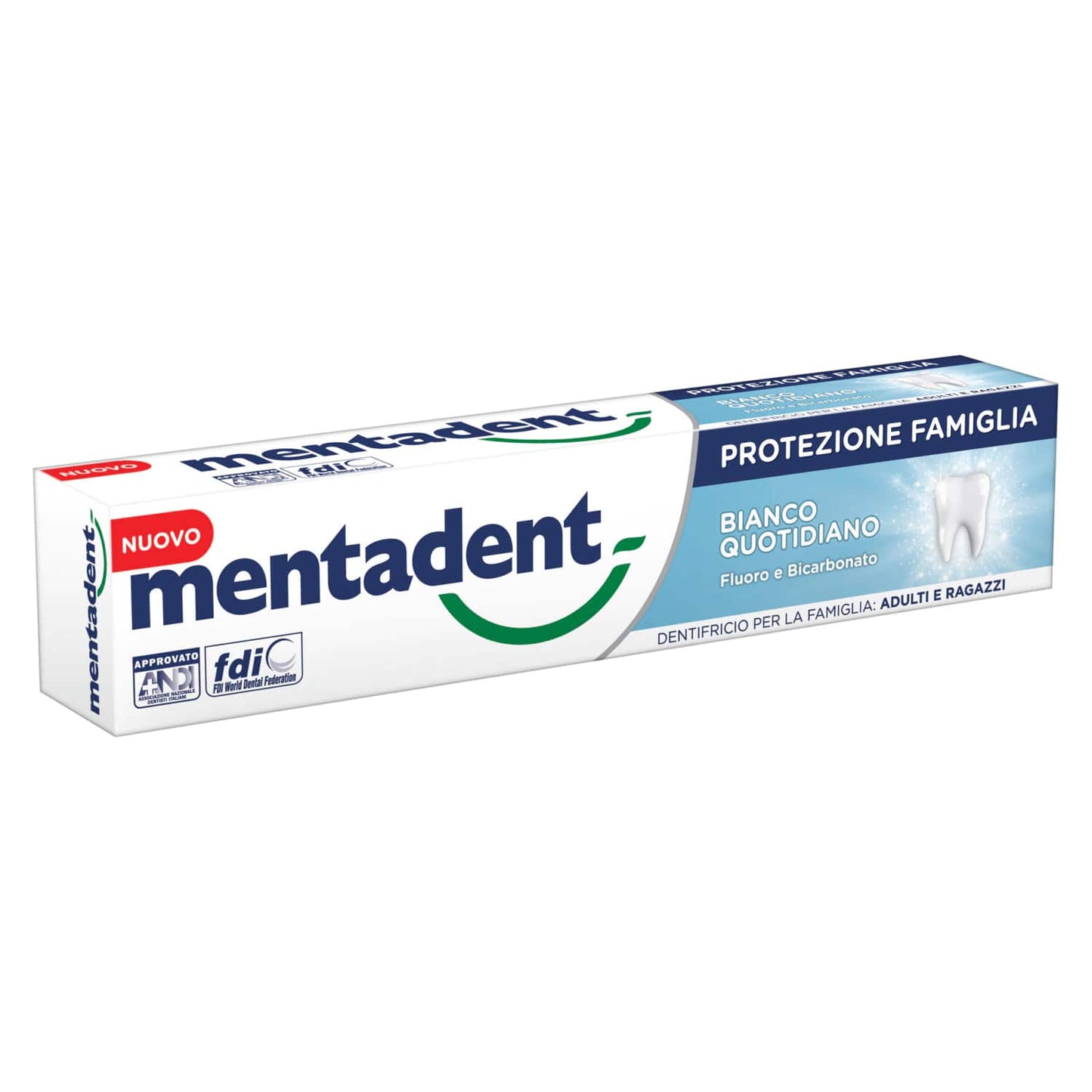 MENTADENT DENTIFRICIO 75ML PROTEZIONE FAMIGLIA BIANCO QUOTIDIANO