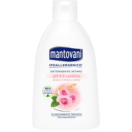 MANTOVANI IGIENE INTIMA 250ML PH 4.5 LENITIVO ACQUA DI ROSE E AVENA