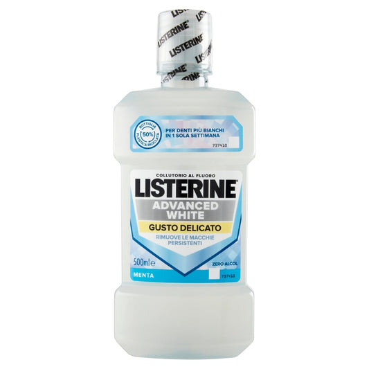 LISTERINE COLLUTTORIO 500ML ADVANCED WHITE GUSTO DELICATO MENTA