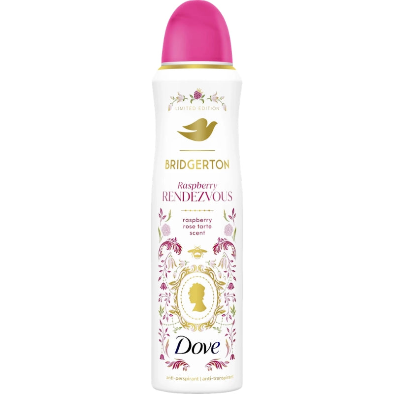 DOVE DEO SPRAY 150ML LIMITED EDITION BRIDGERTON RASPBERRY RENDEZVOUS