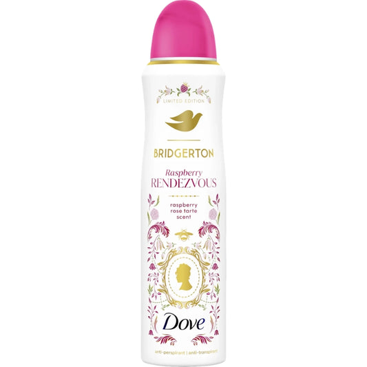DOVE DEO SPRAY 150ML LIMITED EDITION BRIDGERTON RASPBERRY RENDEZVOUS
