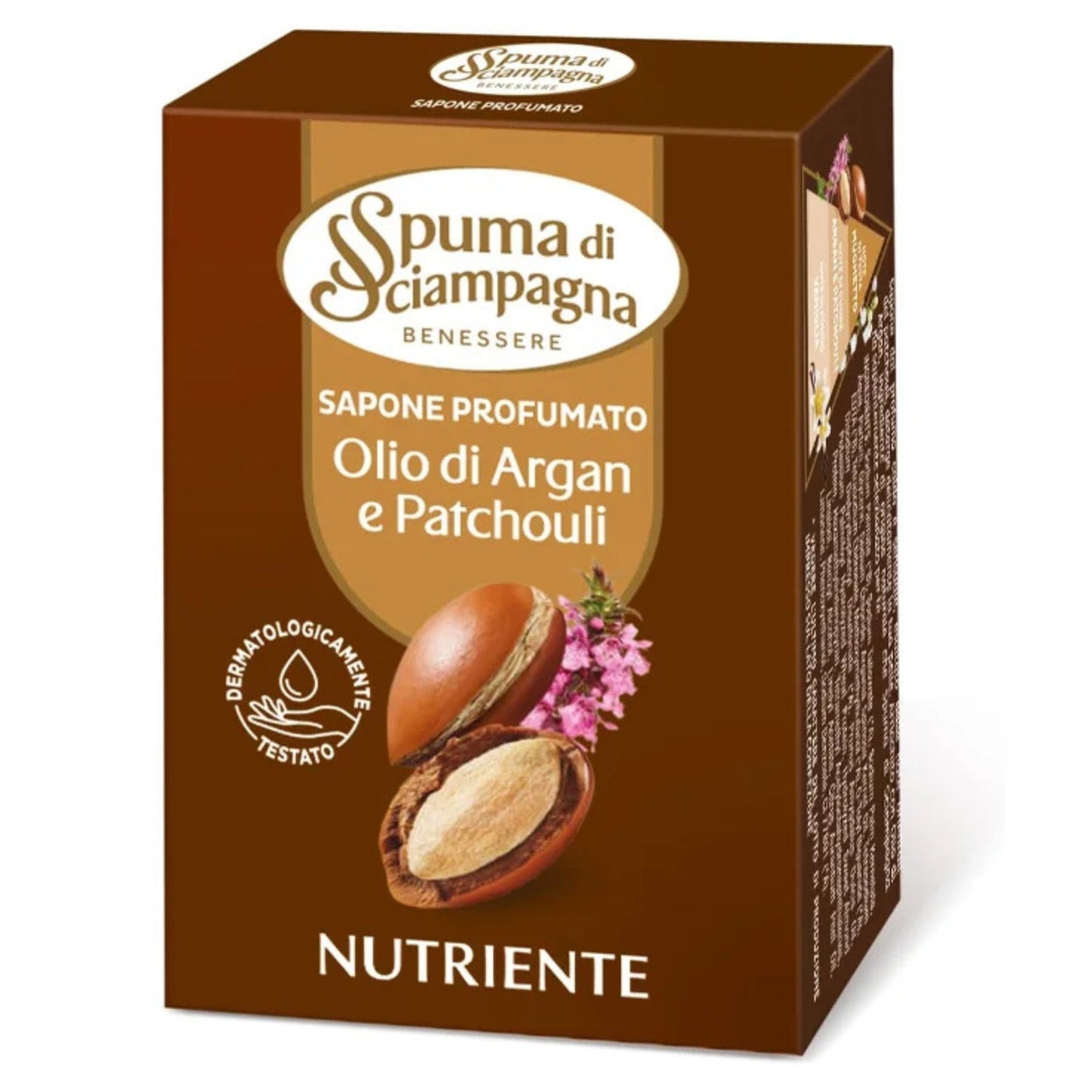 SPUMA DI SCIAMPAGNA SAPONE 90G OLIO DI ARGAN E PATCHOULI NUTRIENTE