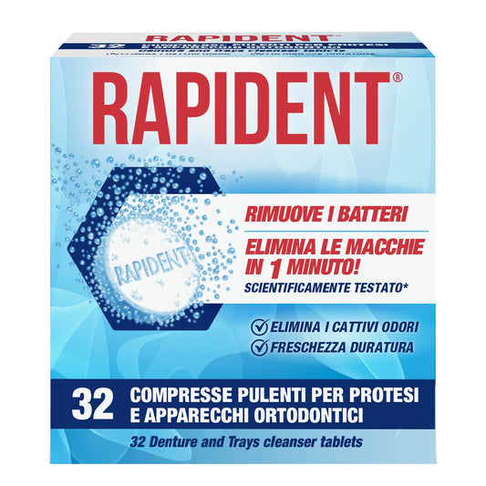RAPIDENT 32 COMPRESSE PULENTI PER PROTESI E APPARECCHI ORTODONTICI