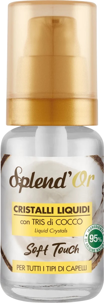 SPLEND'OR CRISTALLI LIQUIDI 50ML TRIS DI COCCO SOFT TOUCH TUTTI I TIPI DI CAPELLI