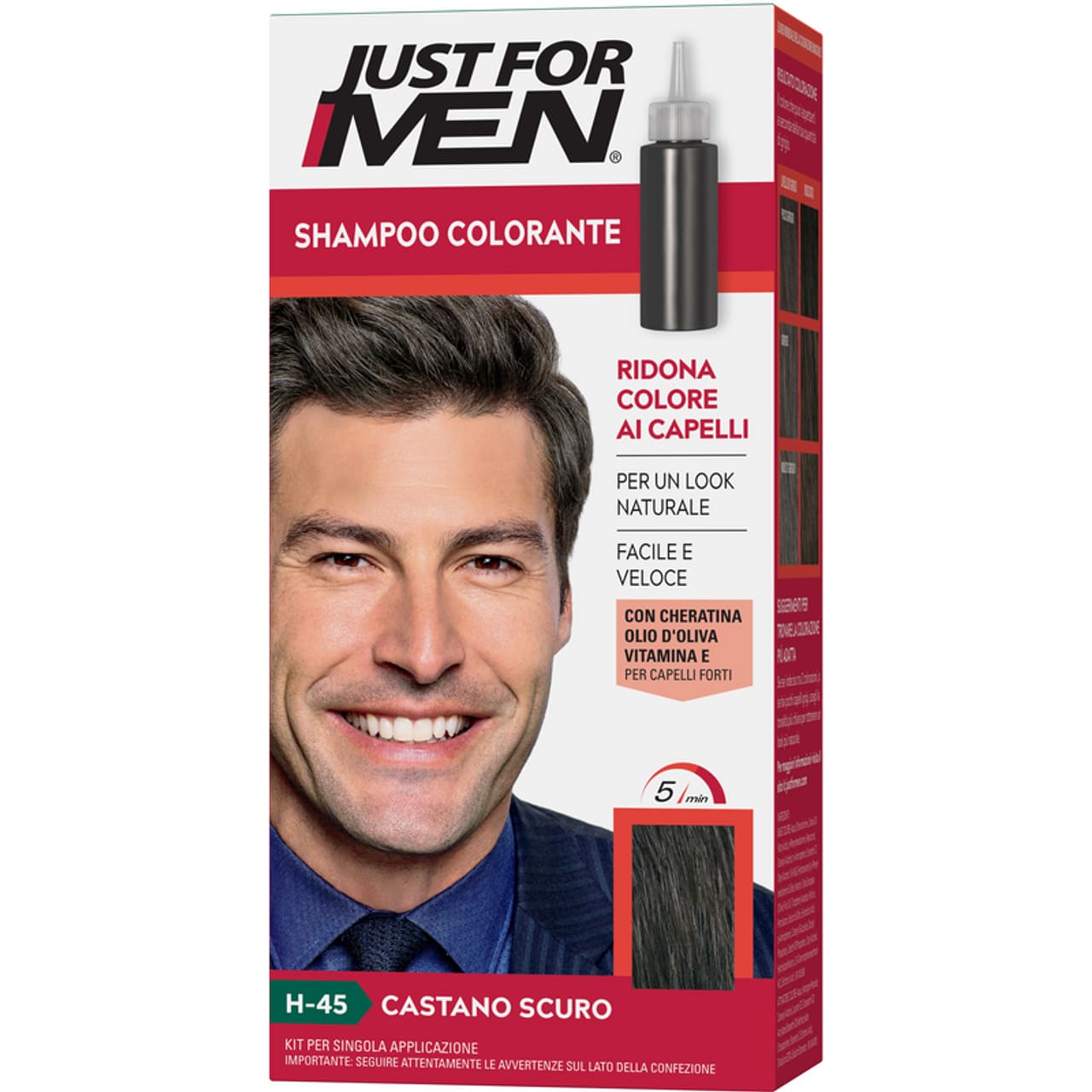 JUST FOR MEN SHAMPOO COLORANTE H-45 CASTANO SCURO