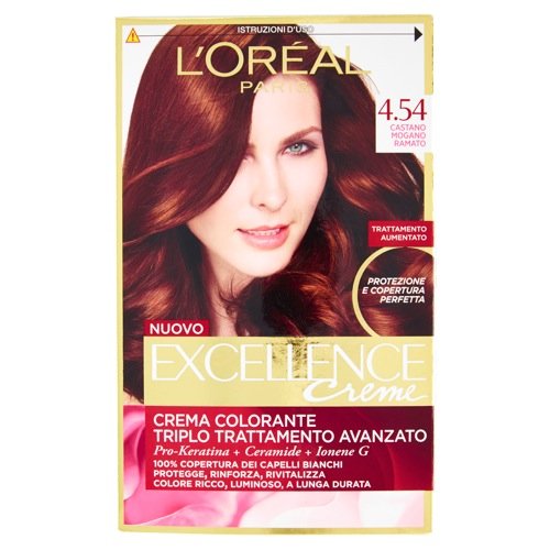 L'OREAL EXCELLENCE PURE CREME 4.54 CASTANO MOGANO RAMATO