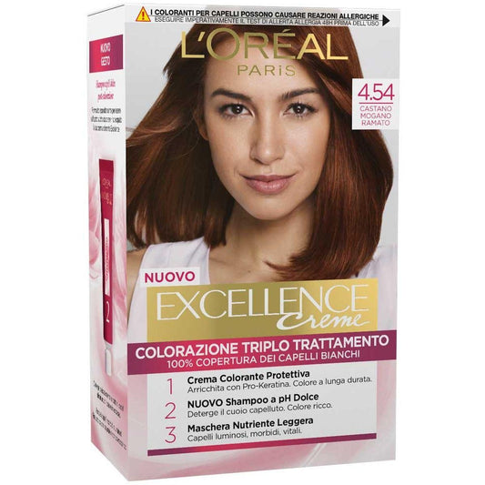 L'OREAL EXCELLENCE PURE CREME 4.54 CASTANO MOGANO RAMATO