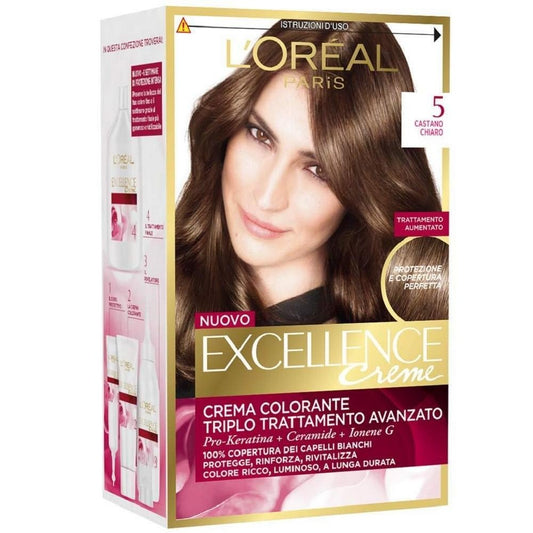 L'OREAL EXCELLENCE PURE CREME 5 CASTANO CHIARO