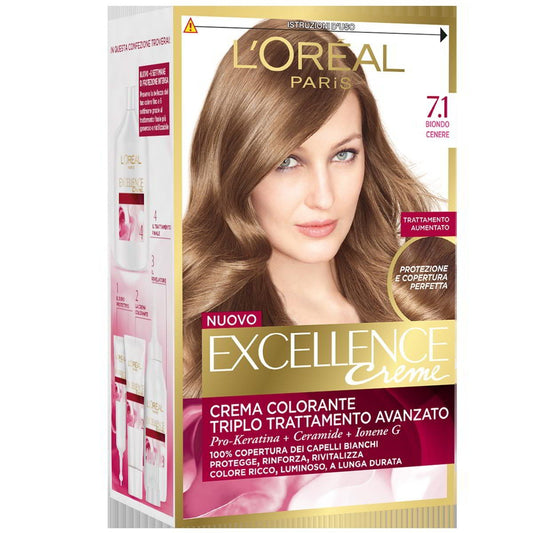 L'OREAL EXCELLENCE PURE CREME 7.1 BIONDO CENERE