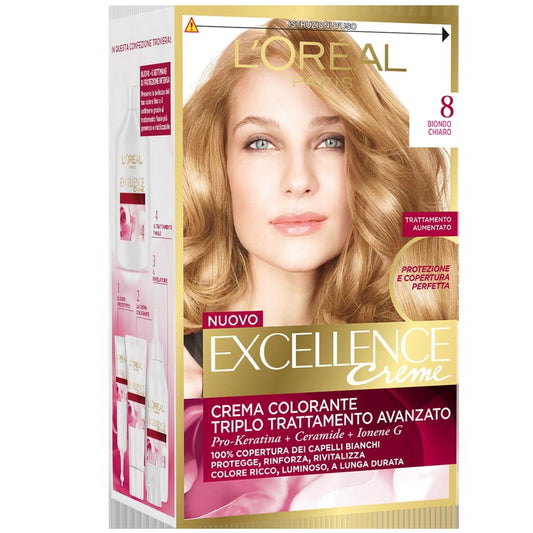 L'OREAL EXCELLENCE PURE CREME 8 BIONDO CHIARO