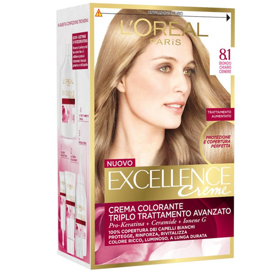 L'OREAL EXCELLENCE PURE CREME 8.1 BIONDO CHIARO CENERE