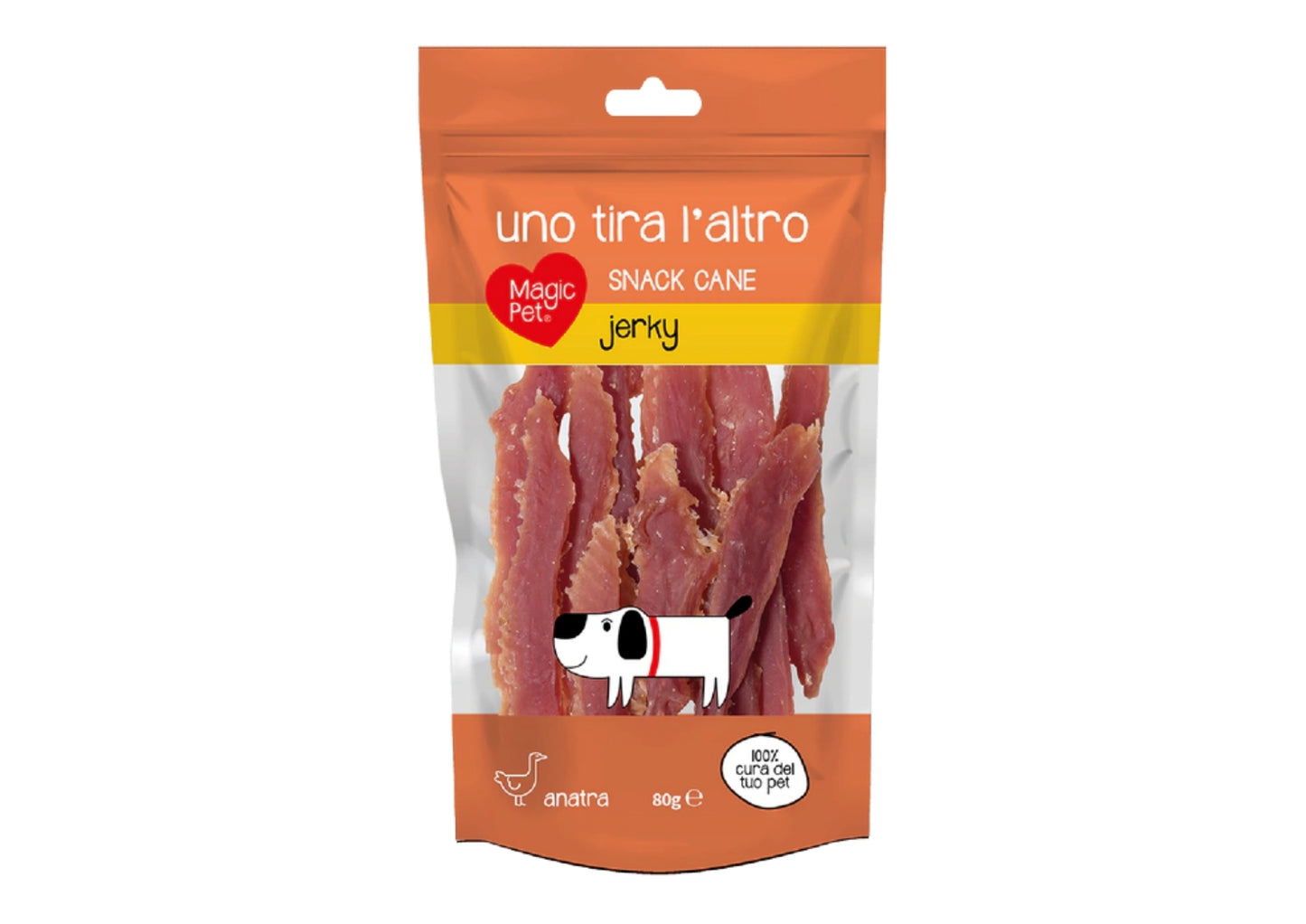 MAGIC PET UNO TIRA L'ALTRO SNACK CANE JERKY ANATRA 80G