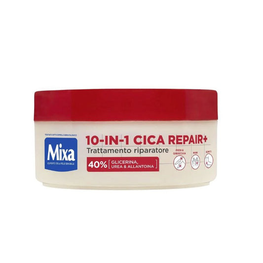 MIXA 10-IN-1 CICA REPAIR TRATTAMENTO RIPARATORE 150ML 40% GLICERINA,+ UREA & ALLONTOINA PER PELLE SCREPOLATA,RUVIDA