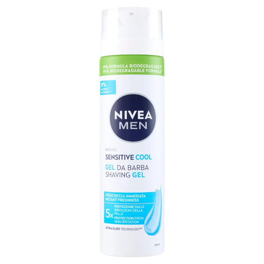 NIVEA MEN GEL DA BARBA 200ML SENSITIVE COOL FRESCHEZZA IMMEDIATA