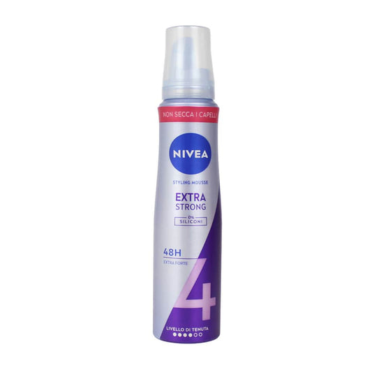NIVEA STYLING MOUSSE 150ML EXTRA STRONG 48H EXTRA FORTE 4 LIVELLO DI TENUTA