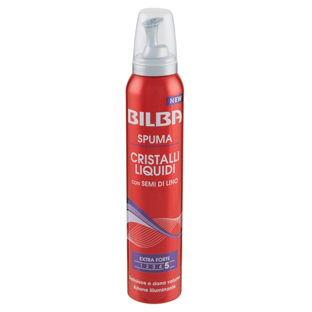 BILBA SPUMA 200ML CRISTALLI LIQUIDI CON SEMI DI LINO EXTRA FORTE 5